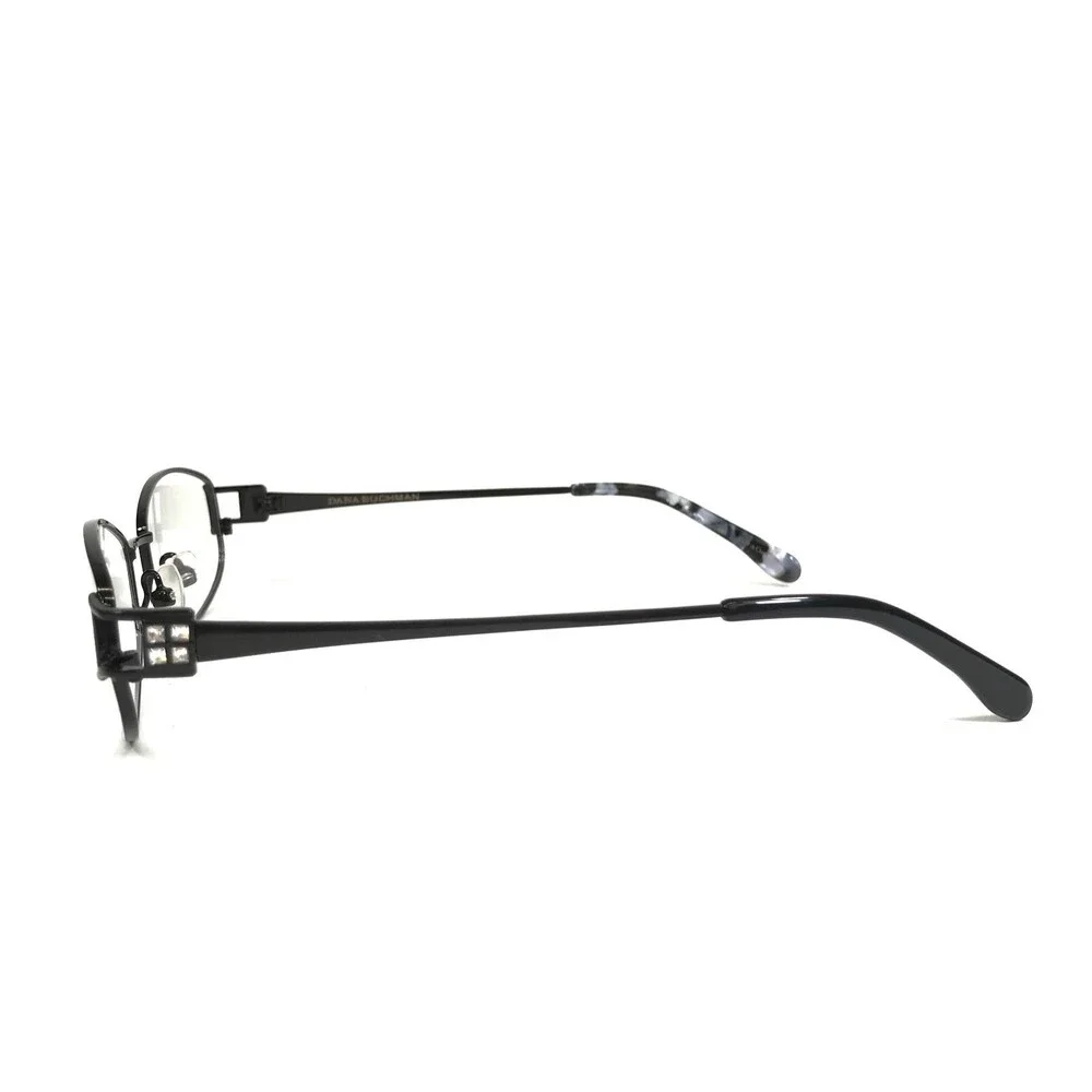 Dana Buchman Eyeglasses Frames ESTELLE BK Black Wire Rim Crystals 50-18-130